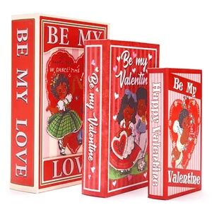 Miss Valentine Set of 3 Nesting Nostalgic Books (1 book is musical)